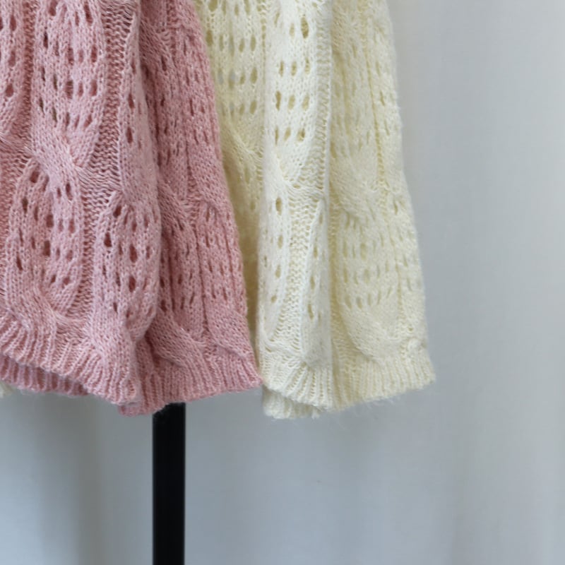 【tops】カットワークニットセーター M26021