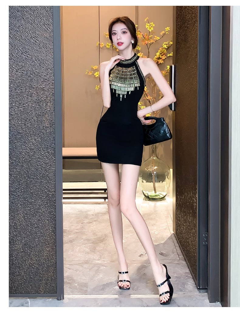 【dress】ホルターネックワンピース M24587