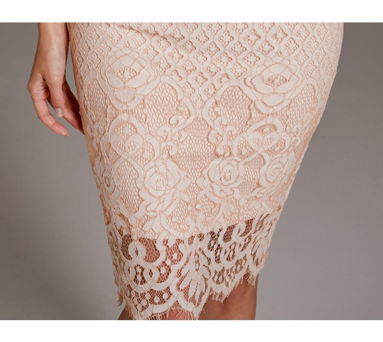 【dress】レース切り替えタイトワンピース G21395