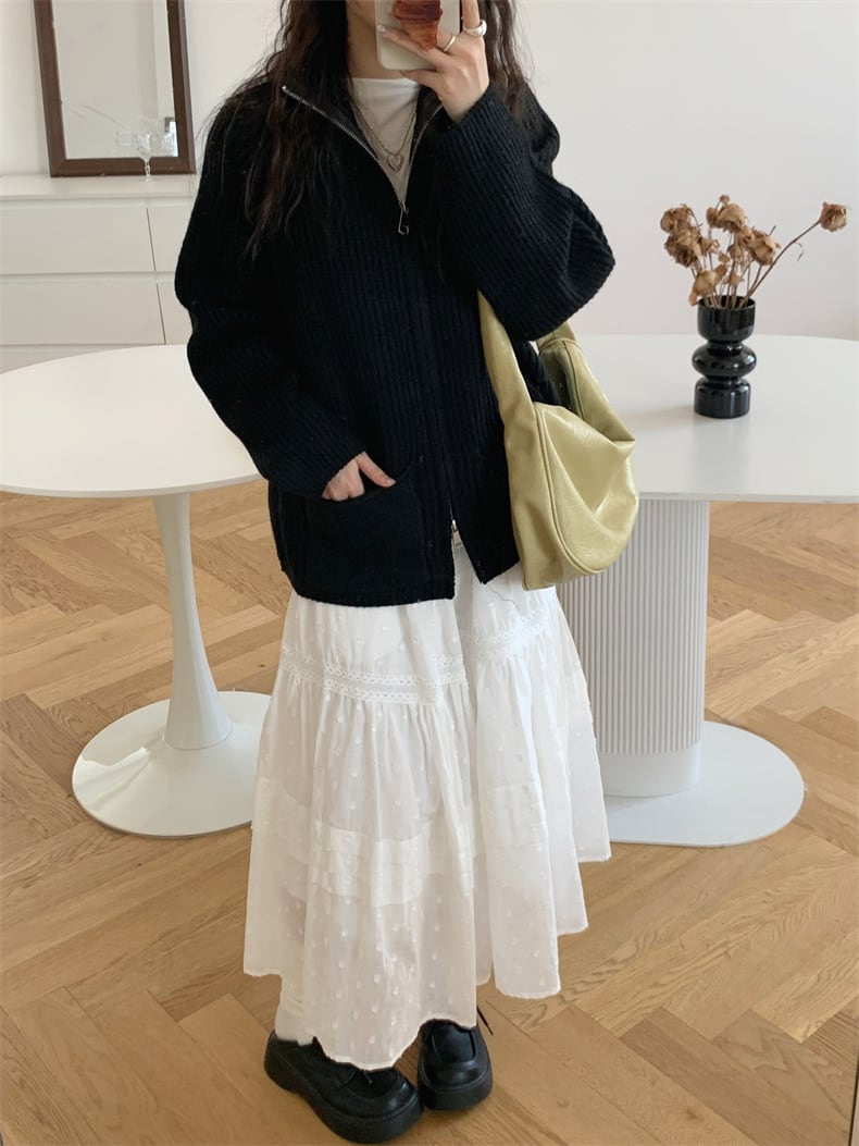 【outer】Wジップニットカーデ M25986