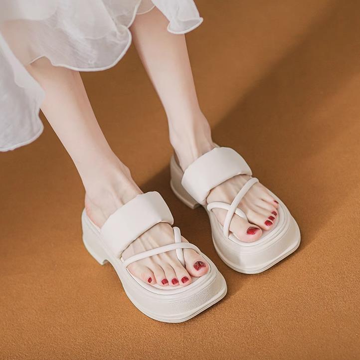 【shoes】3色厚底スリッパF7496