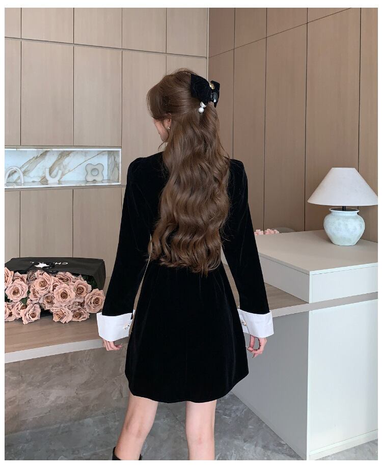 【dress】ビジュードッキングワンピース M28245
