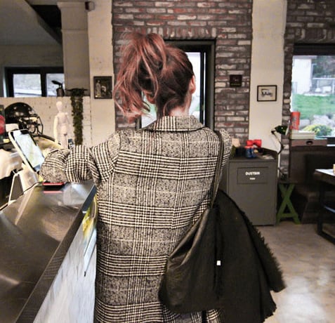 【outer】話題沸騰中大きいラペル長袖韓国ファッションおしゃれ秋冬着チェック柄厚手コートF1117