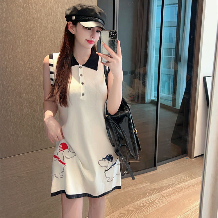 【dress】POLOネックデートワンピースF7647