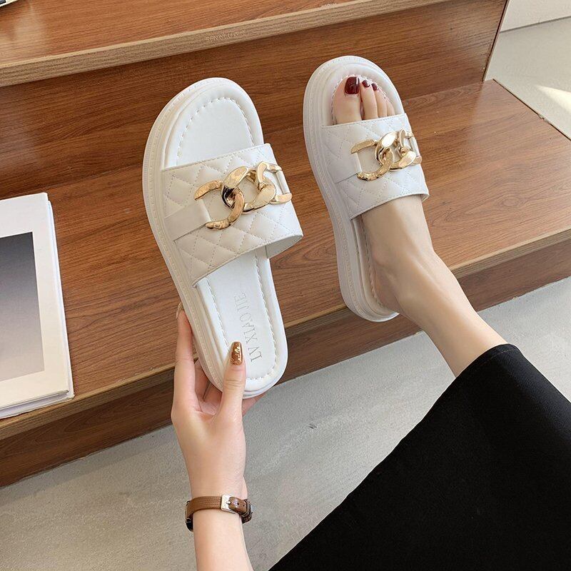 【shoes】絶対流行2色INS風超人気履きやすいキレー目韓国ファションサンダルスリッパF2367