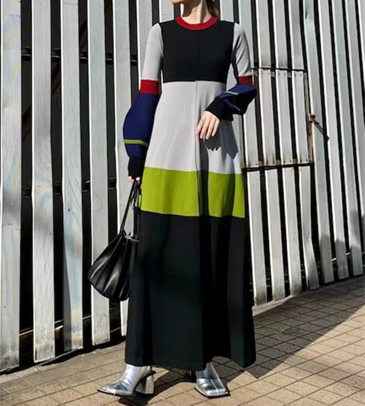【dress】ドッキングニットワンピース N2738