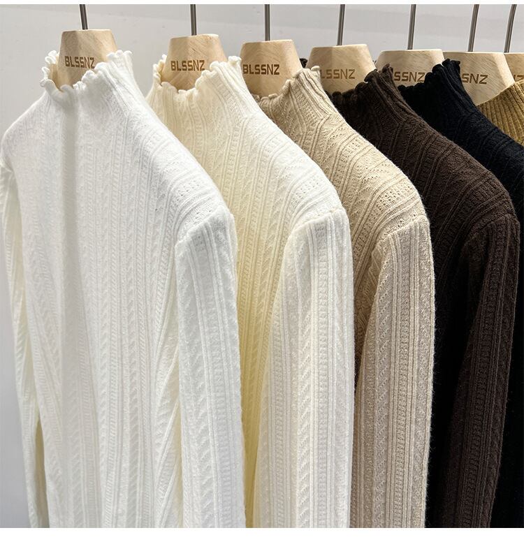 【tops】フリルニットトップス M18673