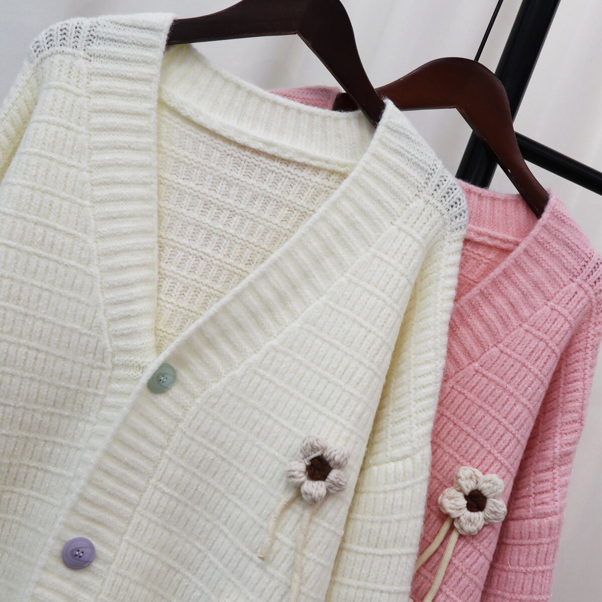 【outer】Vネックニットカーデ M18707