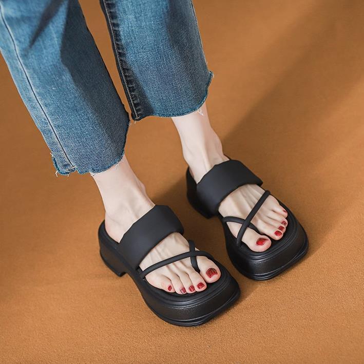 【shoes】3色厚底スリッパF7496