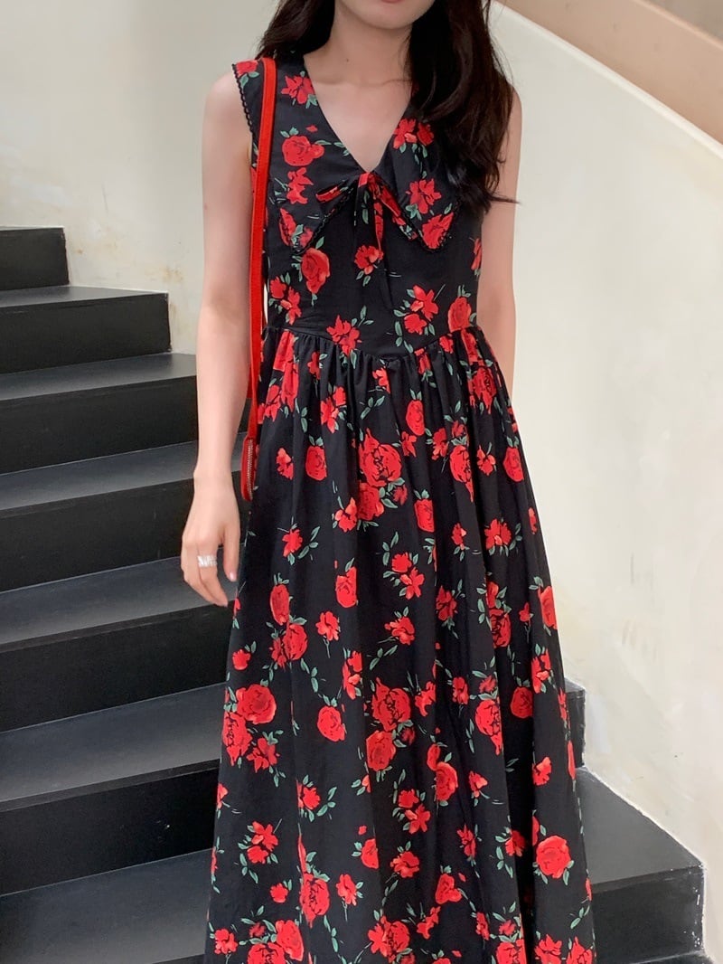 【dress】花柄ワンピース M24869