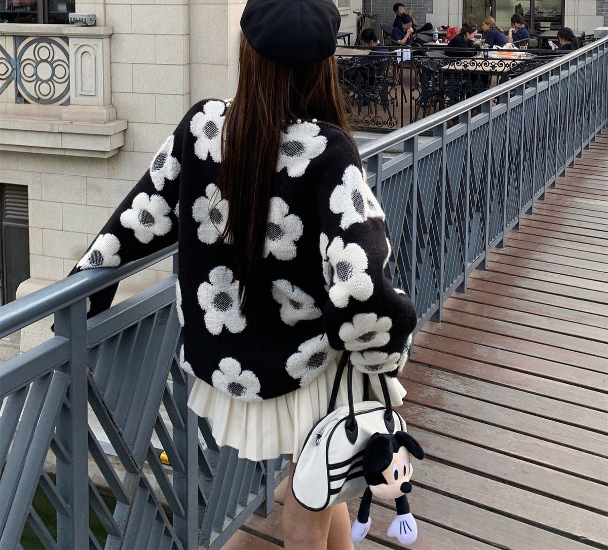 【outer】クルーネックニットカーデ M27076