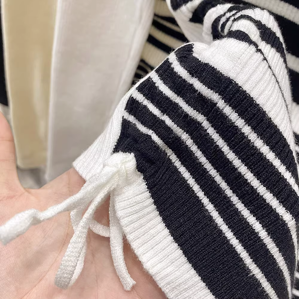 【tops】3色長袖偽二つ切り替えニットセーターF7984