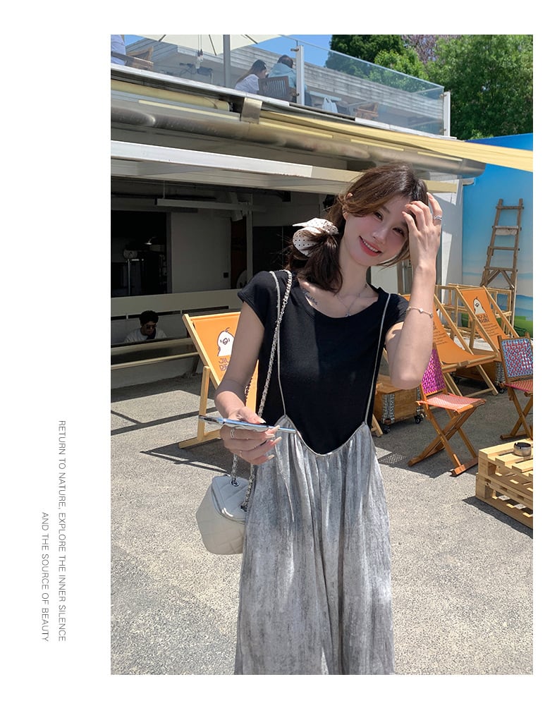 【set】Tシャツ×ワイドパンツセット M24384