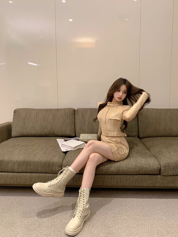 【outer】スタンドネック長袖アウターG19614