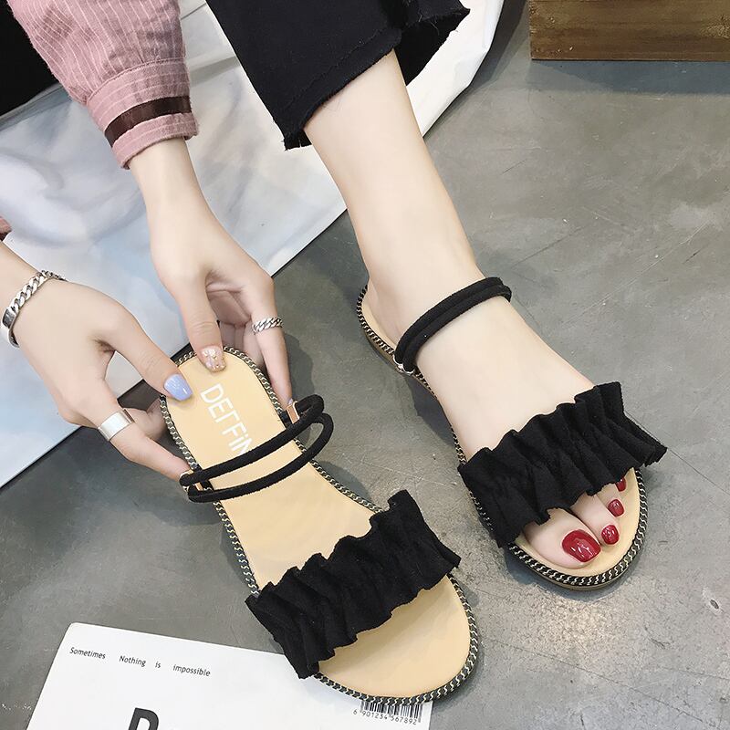 【shoes】今季大好評!2色2WAY合わせやすい履きやすい無地サンダル