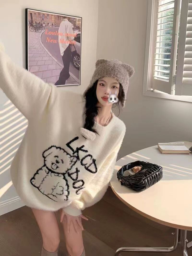 【tops】クルーネックニットセーター M18593