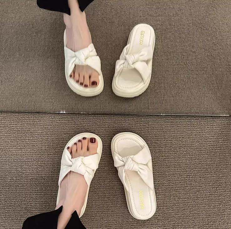 【shoes】2色厚底スリッパF7475