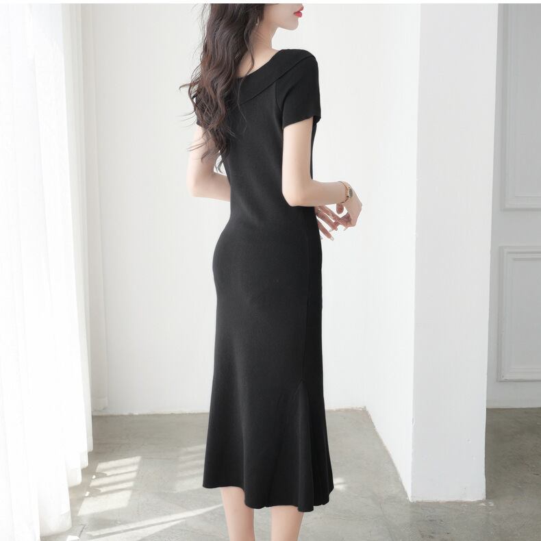 【dress】ニットマーメイドワンピース G21130