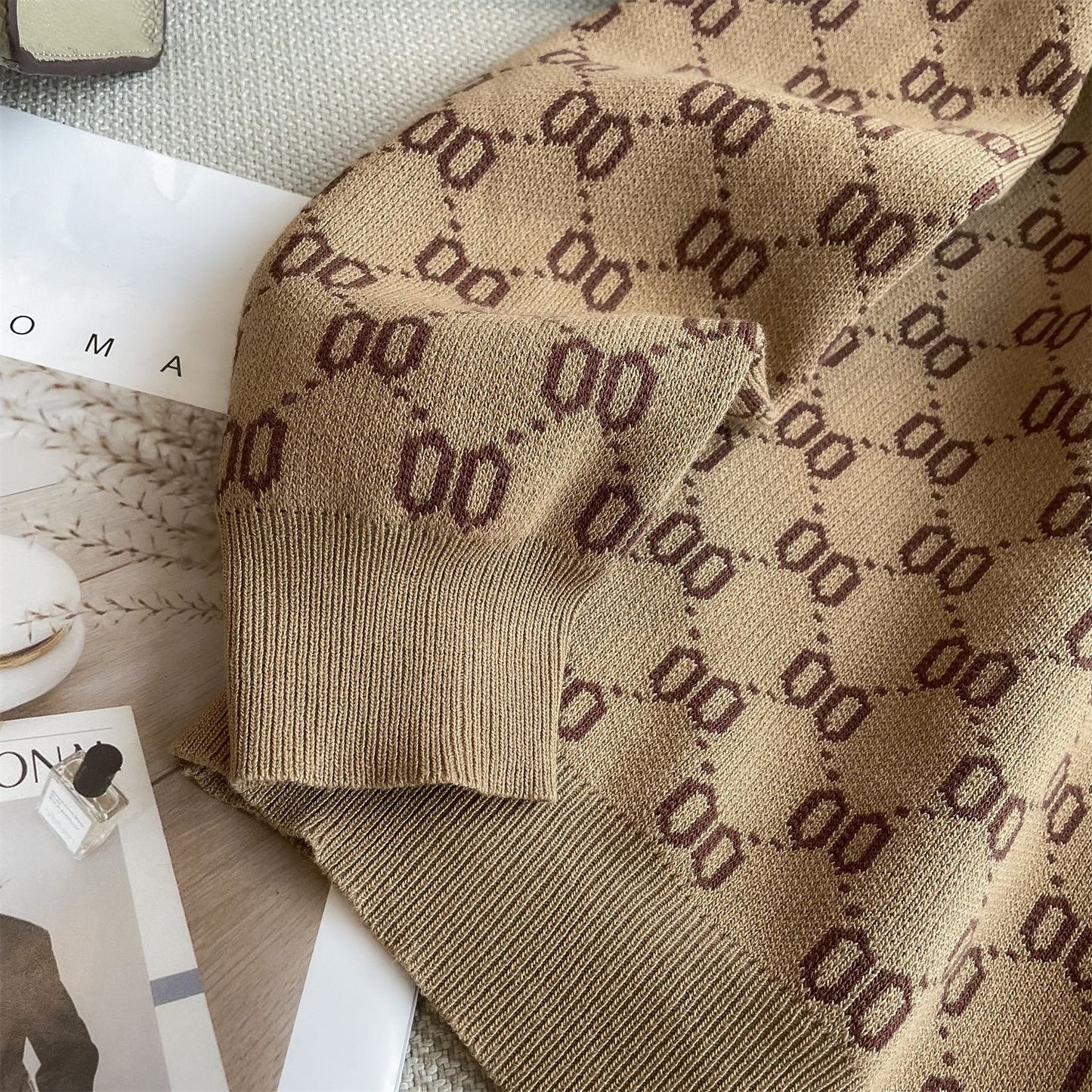 【outer】ラウンドネックニットカーディガンF8254