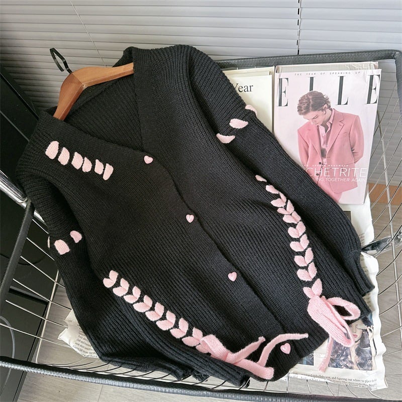 【outer】Vネックニットカーデ M26103