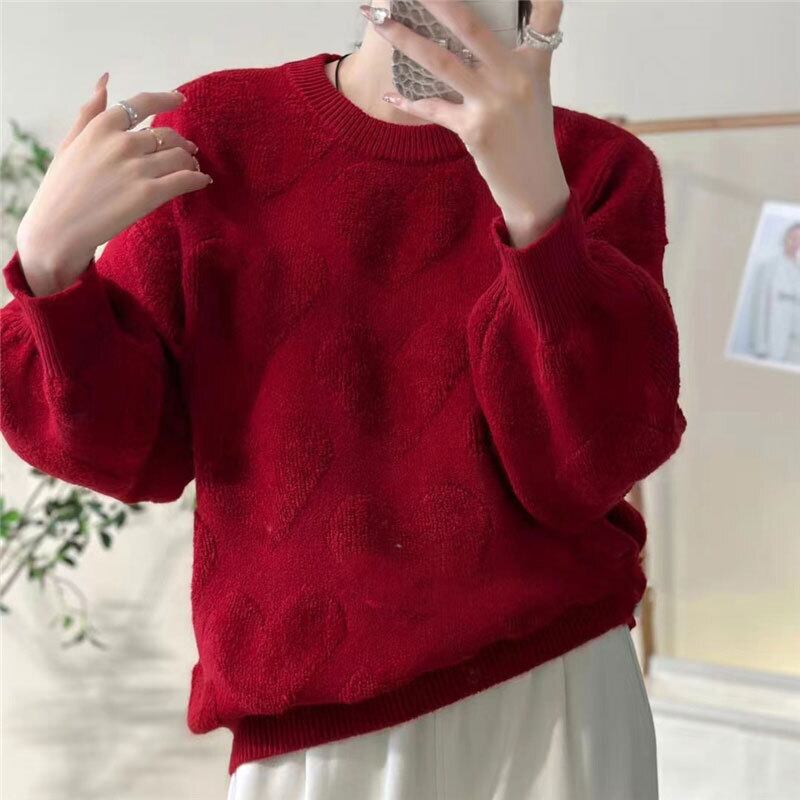 【tops】クルーネックニットセーター M19155