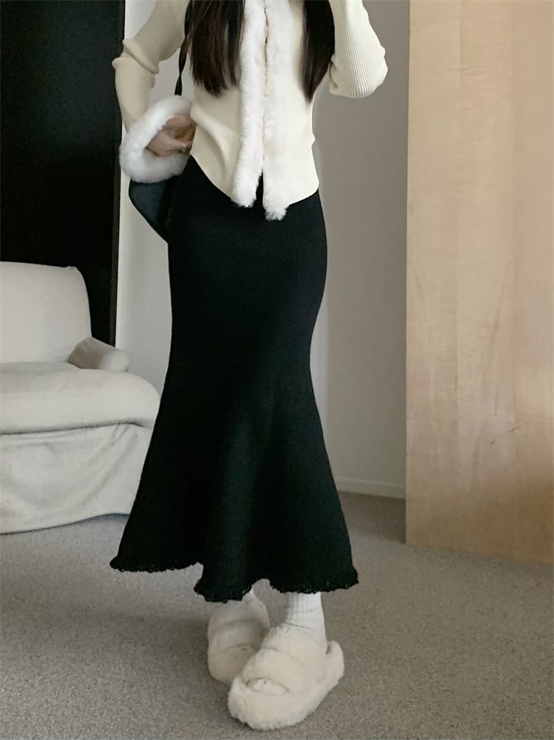 【bottoms】ニットマーメイドスカートG19650