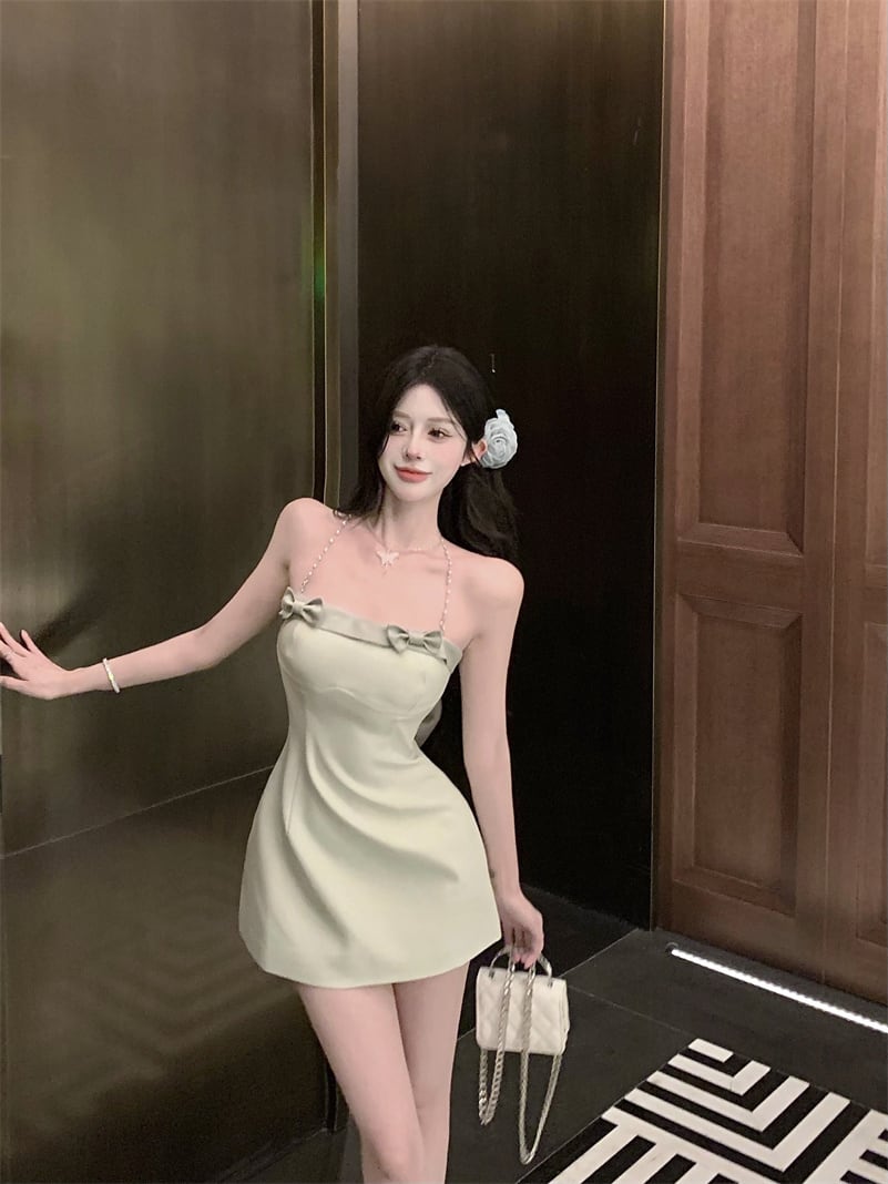 【dress】リボン付きワンピース M24147