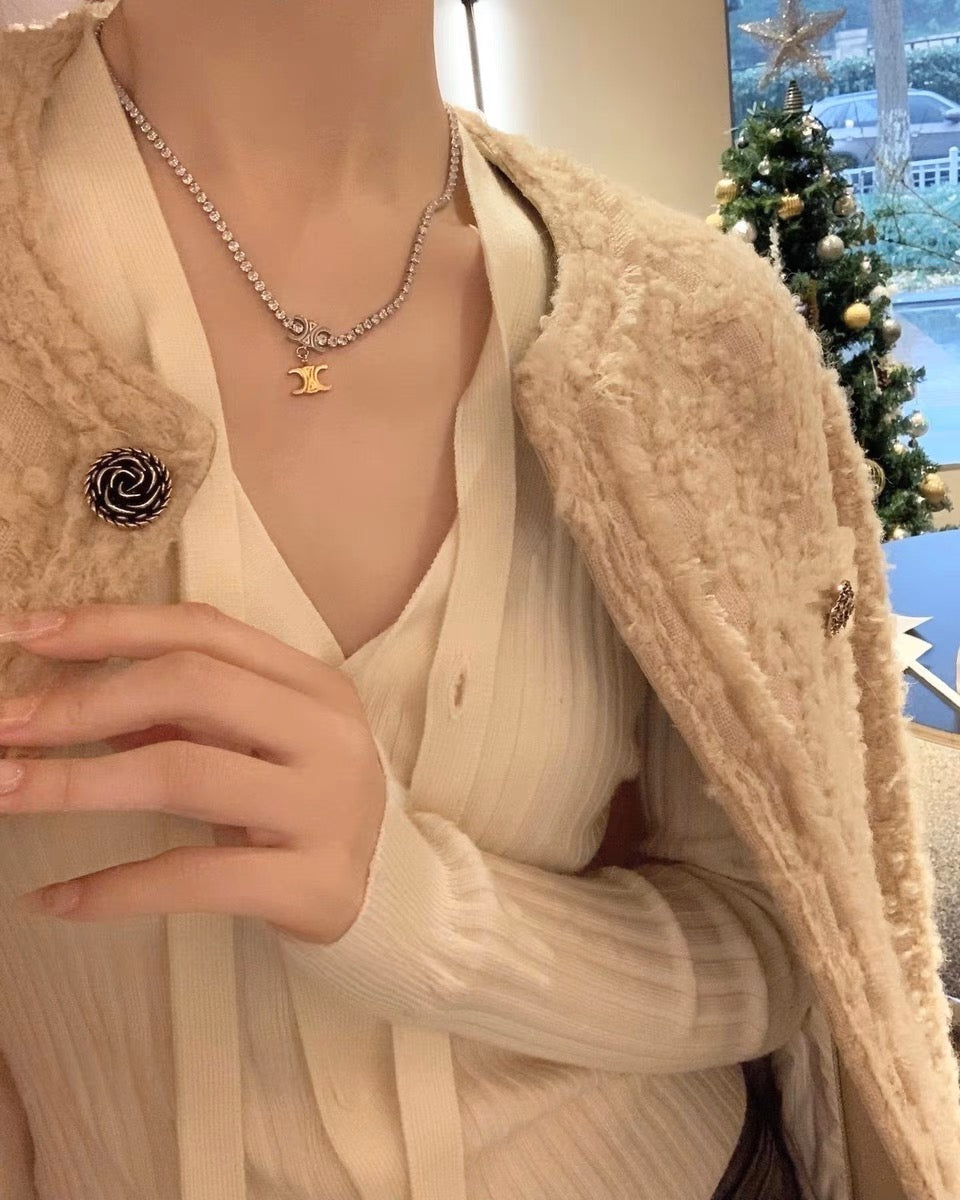 【小物】3色ネックレスアクセサリー F7607