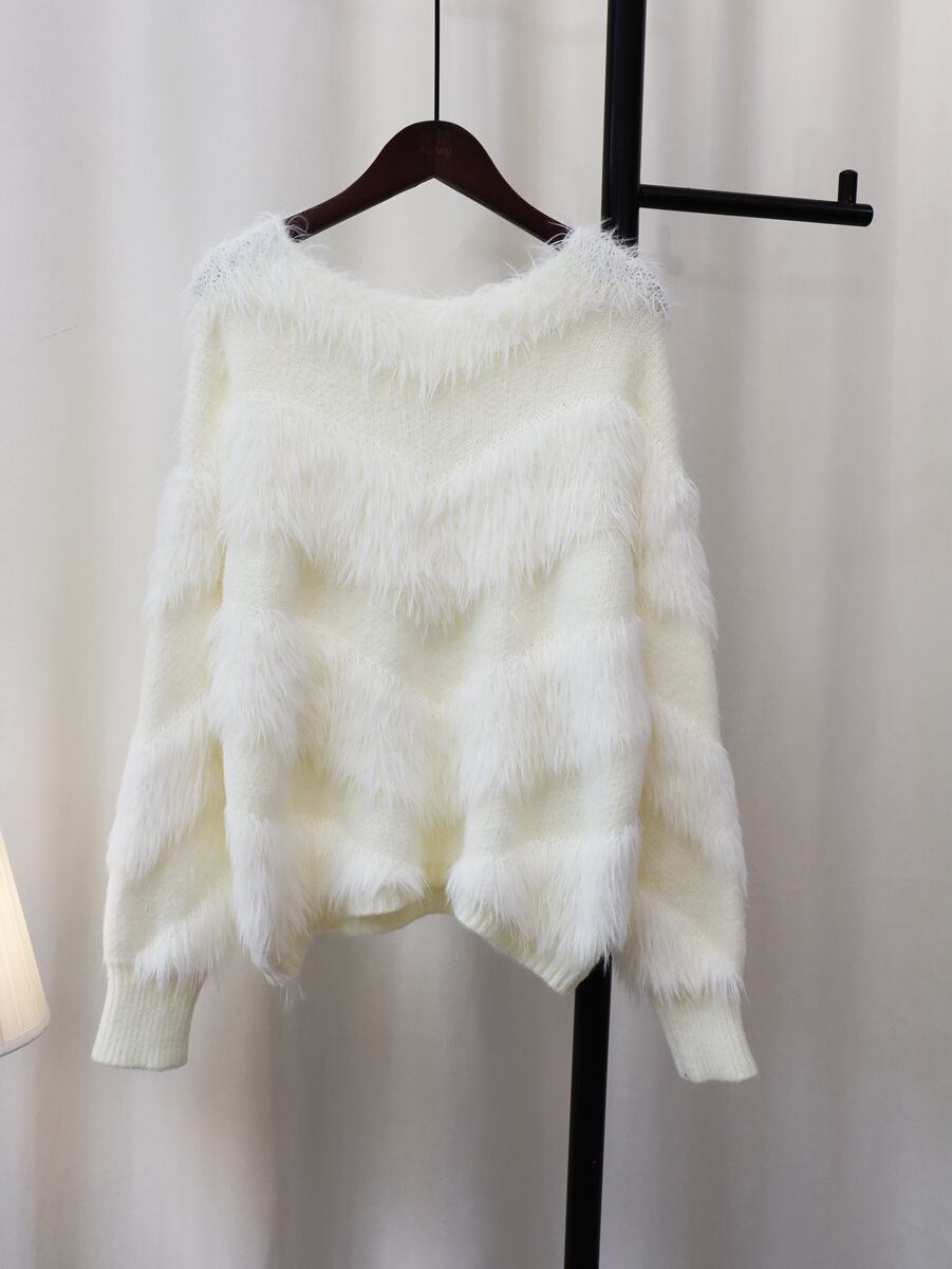 【tops】フェザーニットセーター M18071