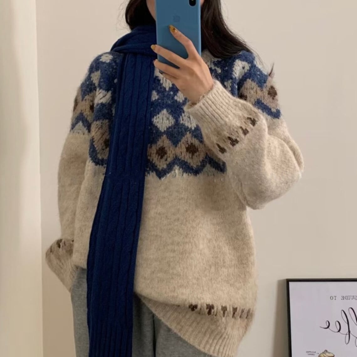 【tops】クルーネックニットセーター M27697