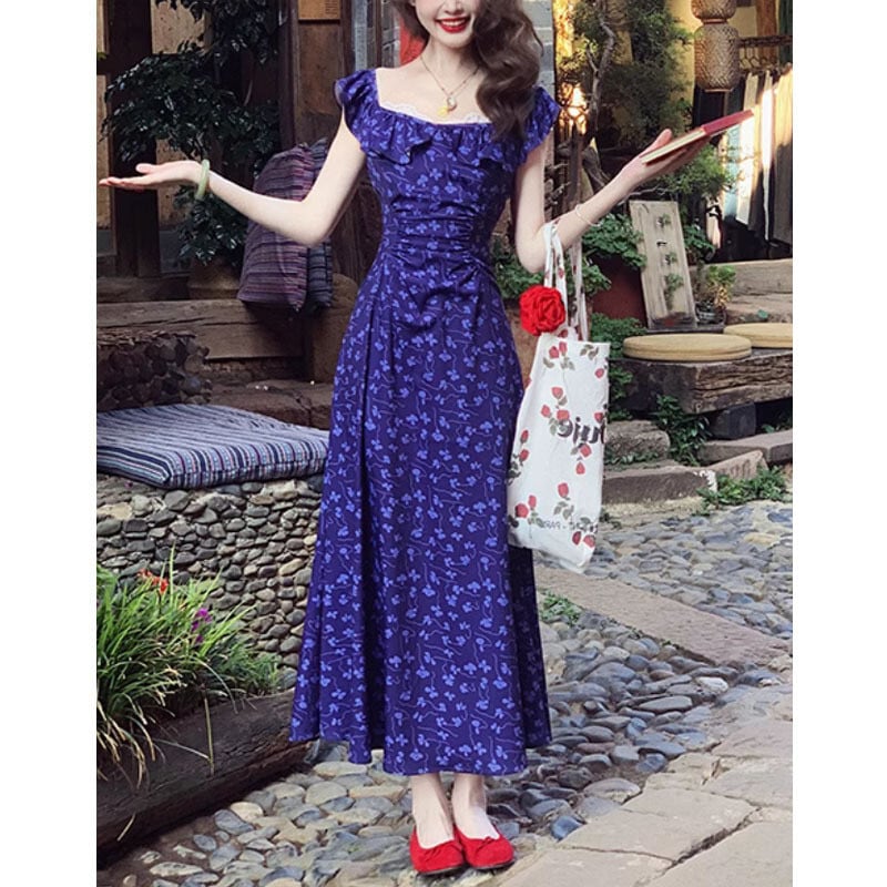 【dress】花柄フリルワンピース M25155