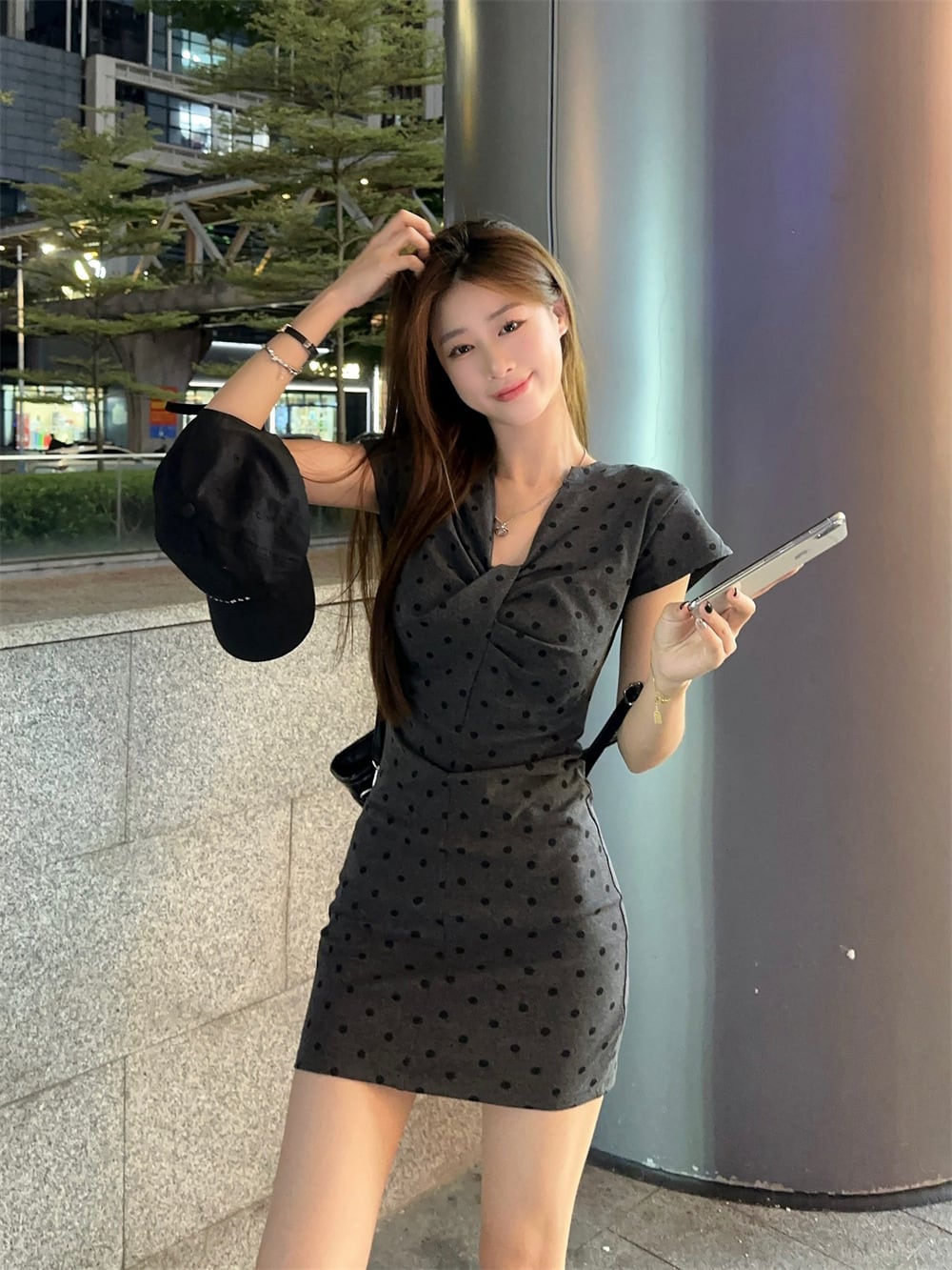 【dress】ドット柄ワンピース M24404