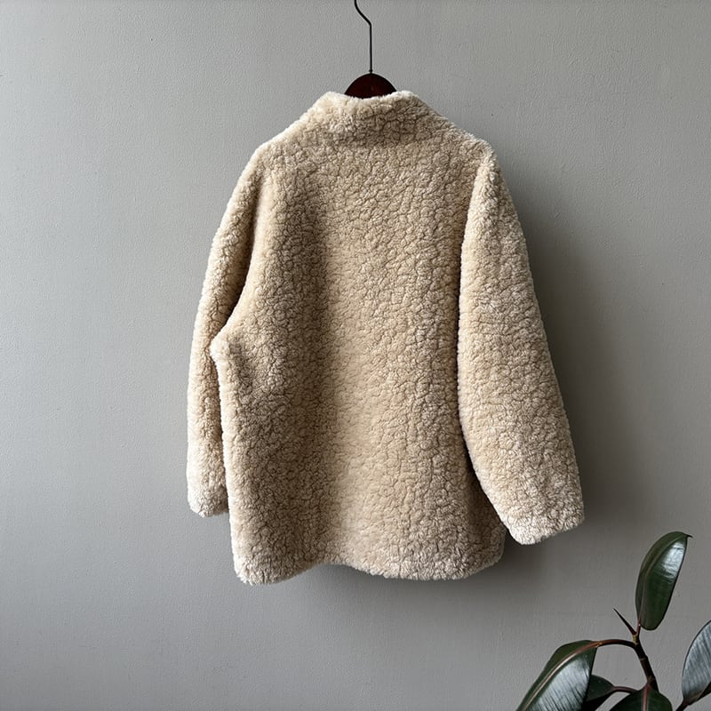 【outer】スタントカラーボアコート Q7371