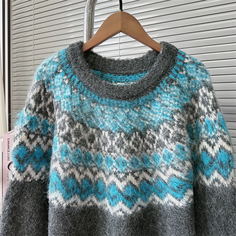 【tops】ジャカードニットセーター M28154