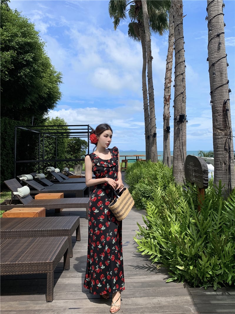 【dress】花柄キャミワンピース M24710