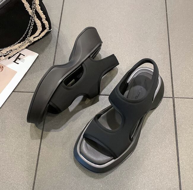【shoes】韓国風INS風2色厚底人気合わせやすい履きやすいサンダルF5106