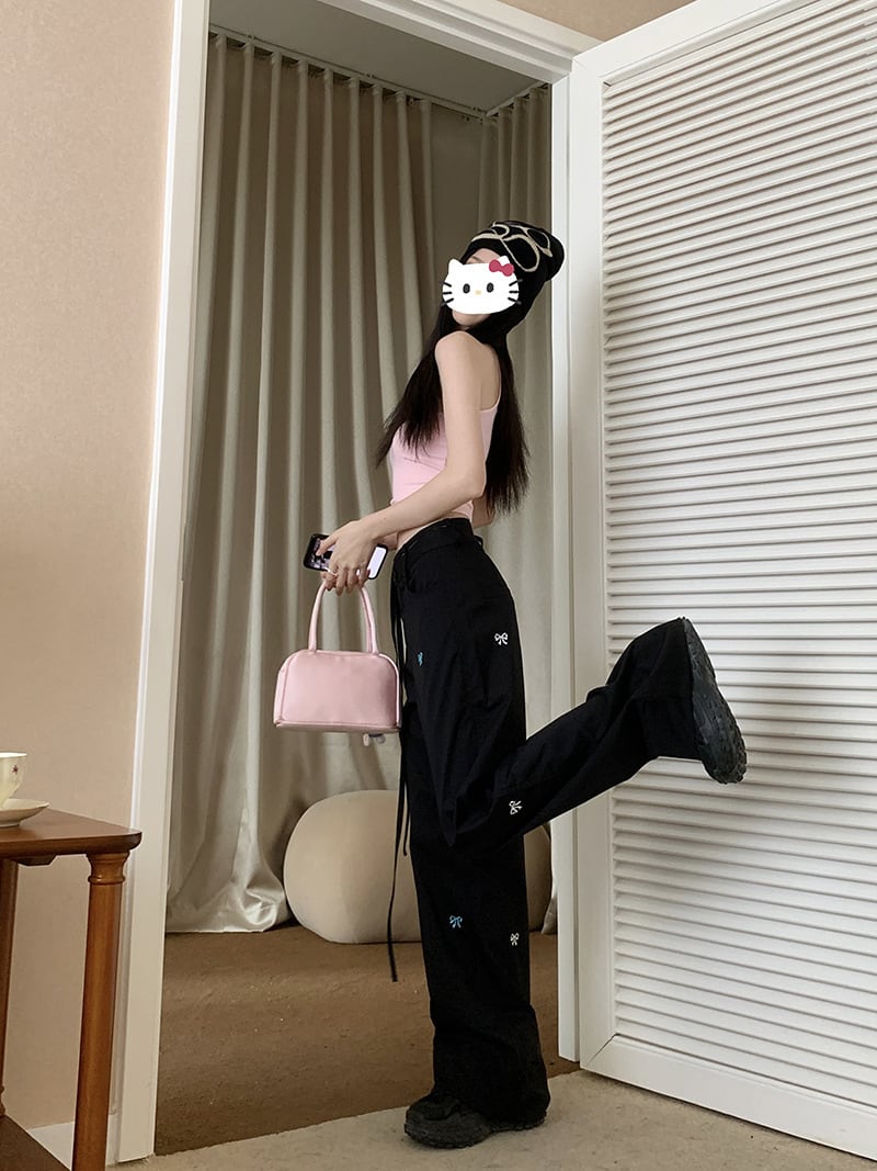 【bottoms】リボンカジュアルパンツG20404