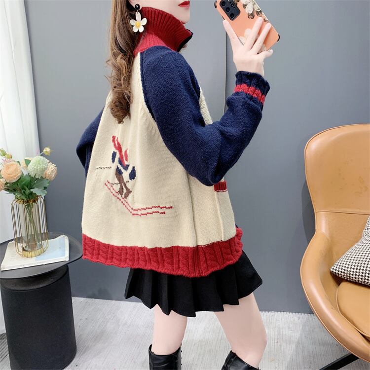【outer】切り替えニットカーデ M26949