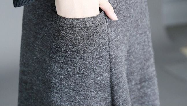 【bottoms】絶対欲しい秋冬新作カジュアル合わせやすいラシャ無地ハイウエスト九分丈ガウチョパンツF0988