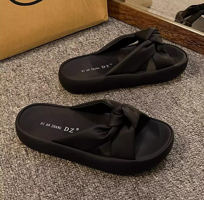 【shoes】3色厚底スリッパF7476