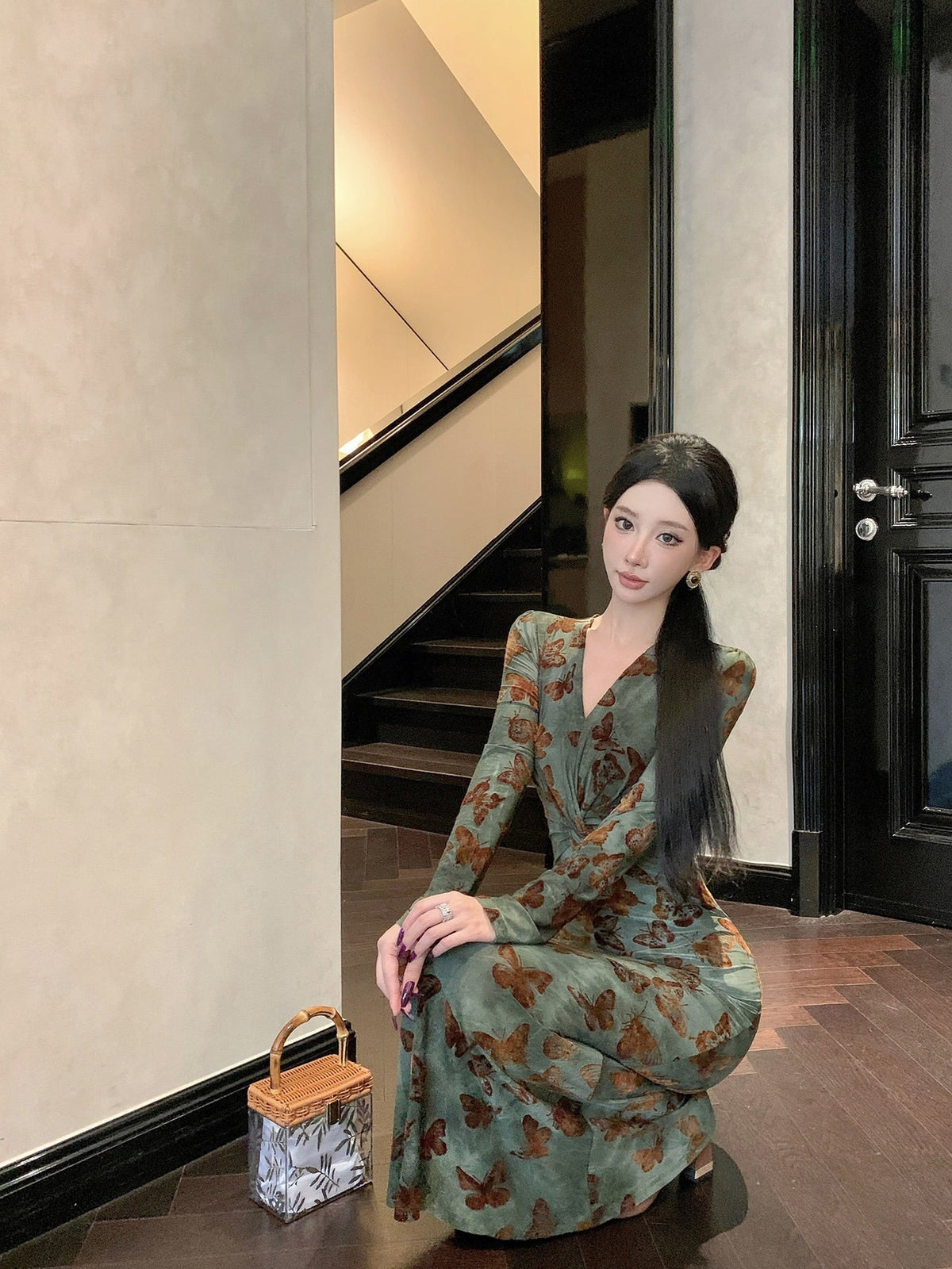 【dress】プリントワンピース M28123