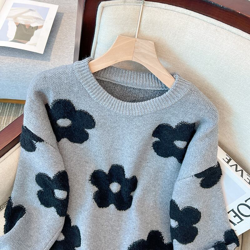 【tops】クルーネックニットセーター M19130