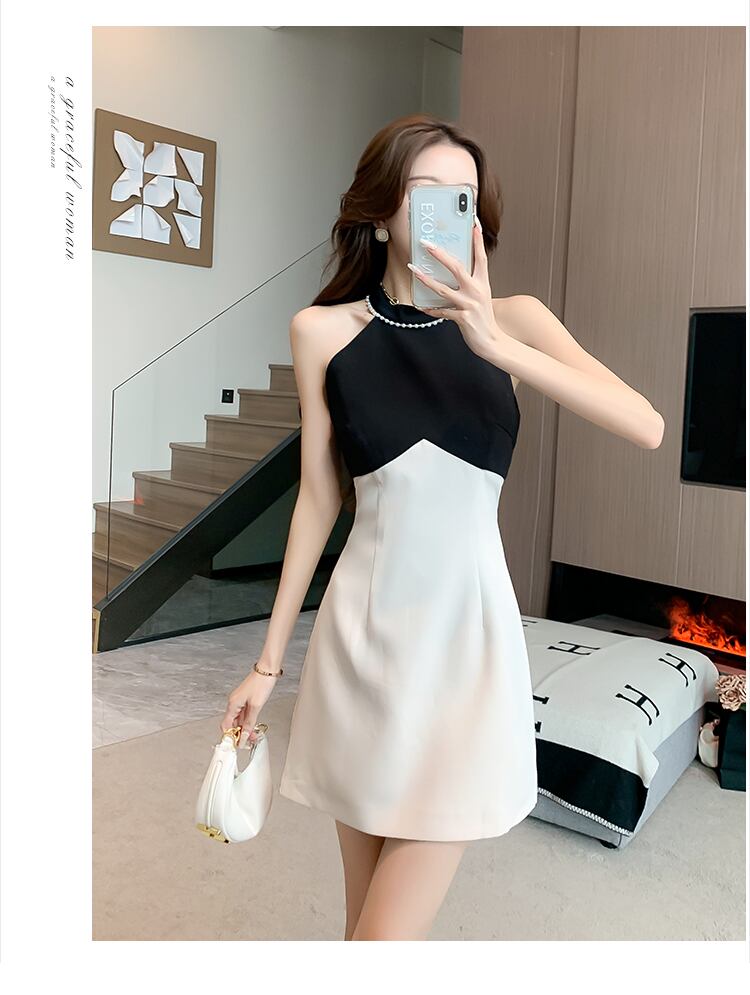 【dress】ビーズ切り替えワンピース G20392
