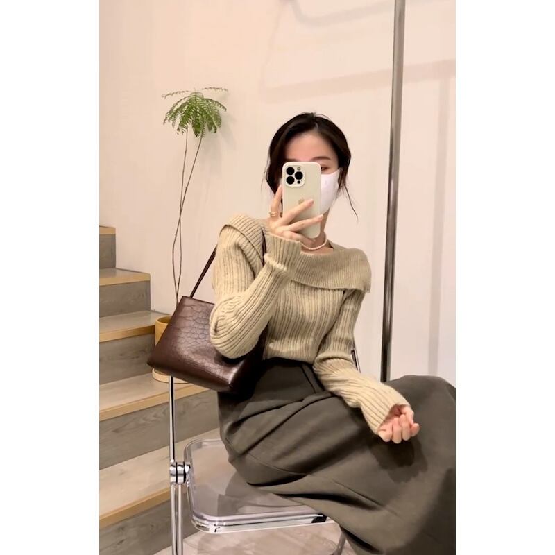 【set】ニットトップス×スカートセット M18722