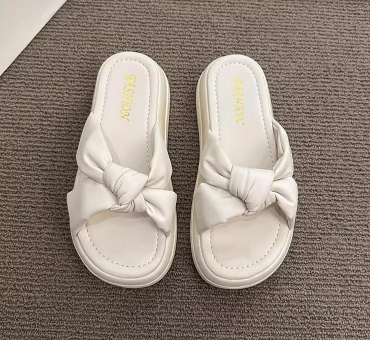 【shoes】2色厚底スリッパF7475