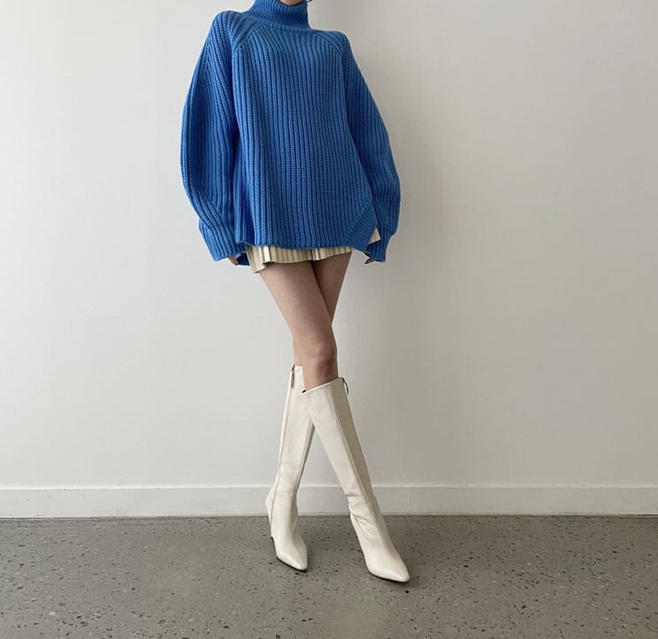 【tops】ハイネックニットセーター M27577