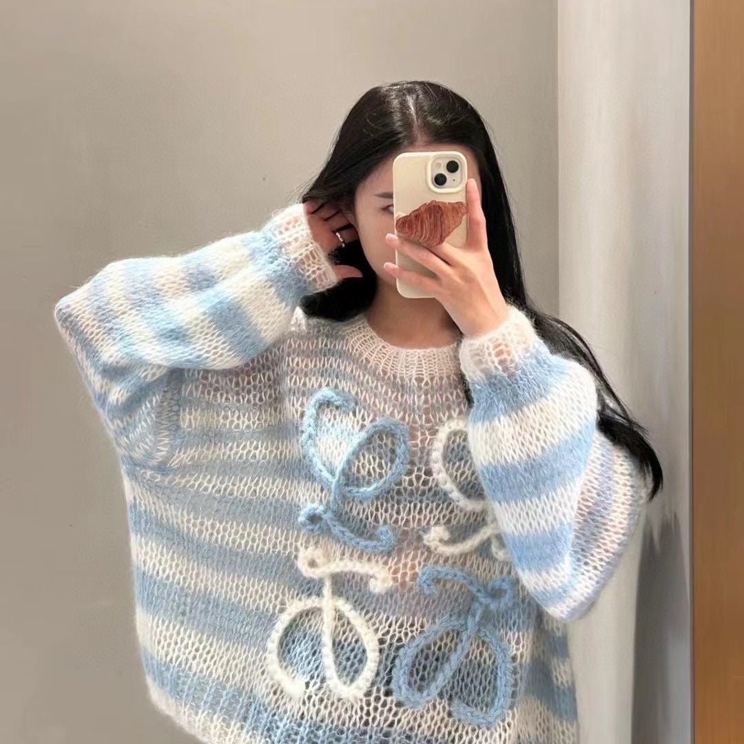 【tops】3色長袖ニットセーターF8032