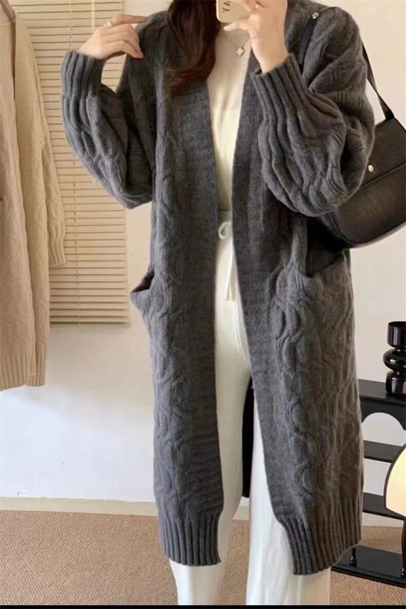 【outer】ロング丈ニットカーデ M18445