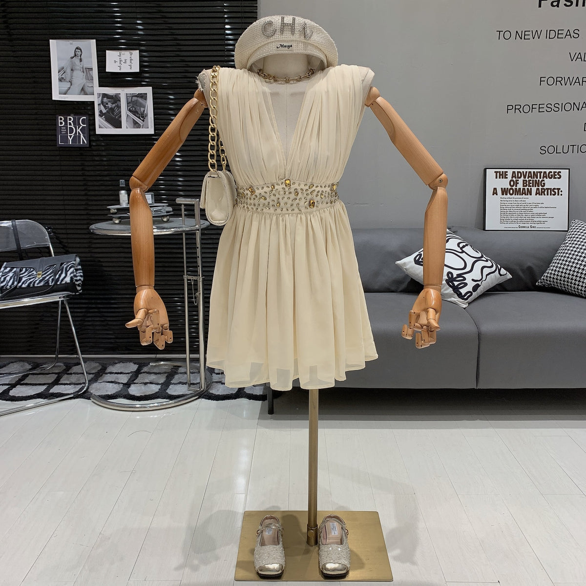 【dress】Vネックワンピース M25011