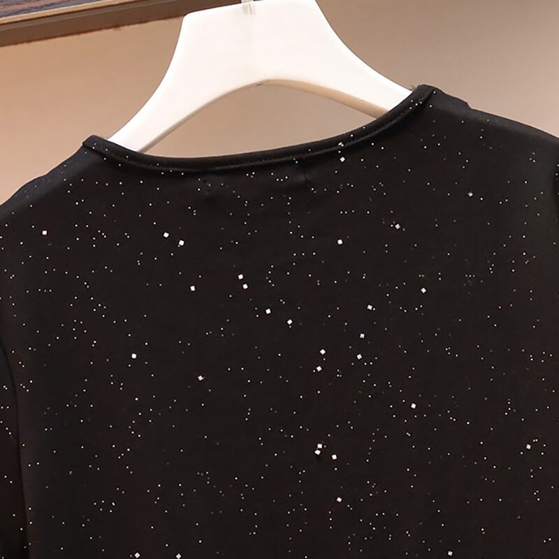 【set】好感度満載!おしゃれセットアップラウンドネックTシャツ+デニムイレギュラーサスペンダースカート